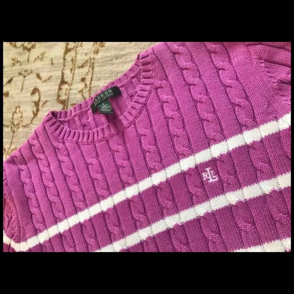 Women’s Small Ralph Lauren Cable Knit Sweater - Picture 2 of 4
